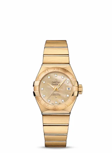 Omega Constellation Co-Axial 27 Brushed Yellow Gold / Champagne MOP 123.50.27.20.57.002 (12350272057002)